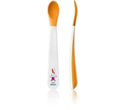 Weaning spoons with soft tip