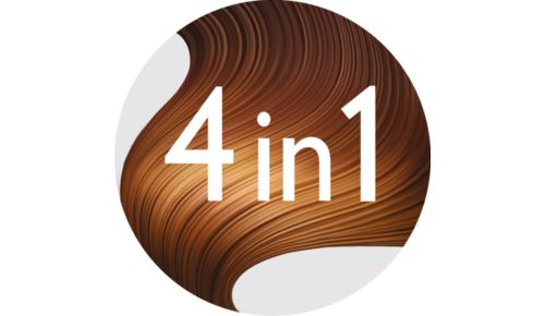 Volume, capelli lisci, ricci e onde con un solo accessorio