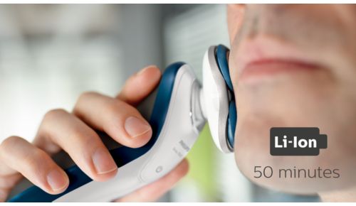 50 Minuten kabellos rasieren