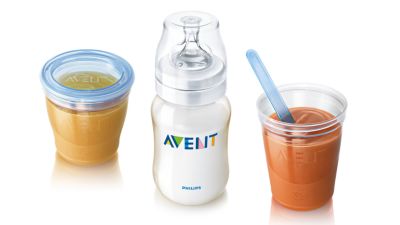 Wärmt Milch und Babynahrung mit unterschiedlichen Ausgangstemperaturen