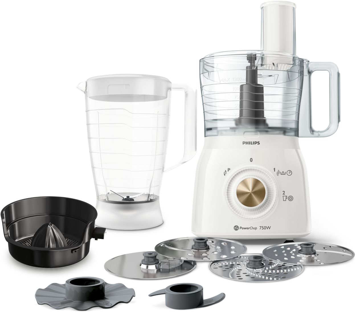 750W Food Processor with 34 Functions