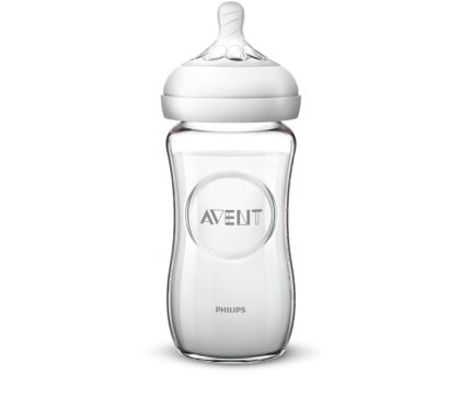 Natural glass baby bottle SCF703/37