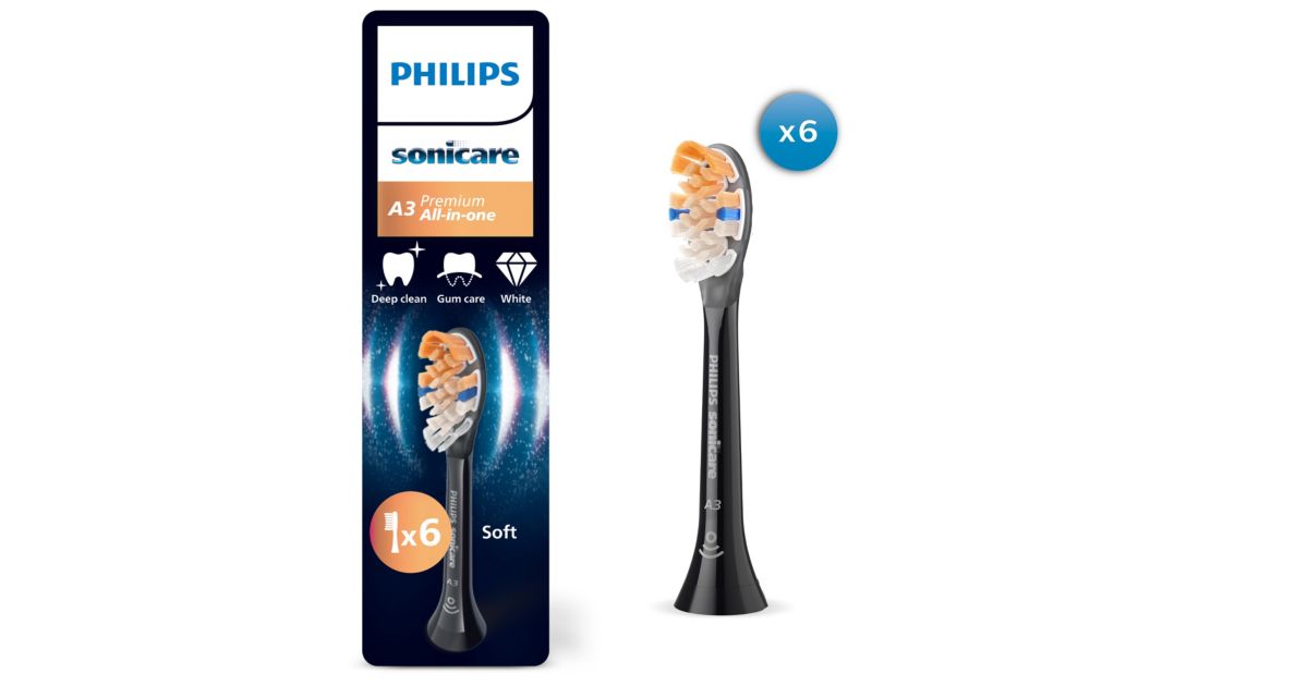 Philips Sonicare Premium All-in-One 6-balenie kefkových nadstavcov HX9096/88 - hlavný produktový obrázok Philips