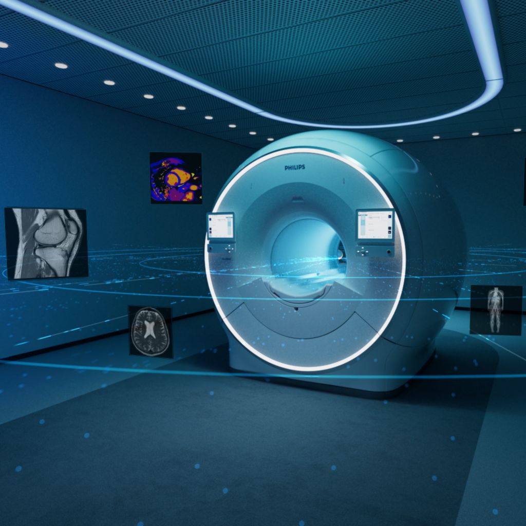 BlueSeal MRI scanner with clinical images