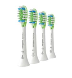 Philips Sonicare Diamondclean Replacement Toothbrush Heads, HX6064/65,  Brushsync™ Technology, White 4-pk 