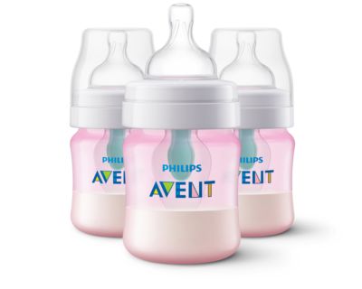 4oz Philips AVENT Classic Feeding Bottle Baby Anti-Colic 3x125 ml 