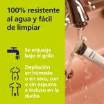 Afeitado íntimo fácil suave con la piel