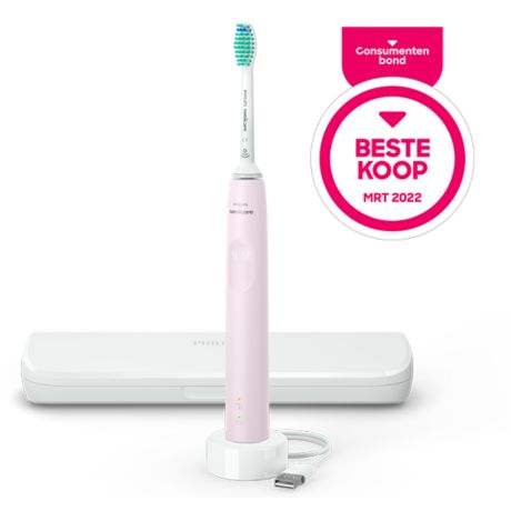 HX3673/11 Philips Sonicare 3100 series Sonische, elektrische tandenborstel + reisetui