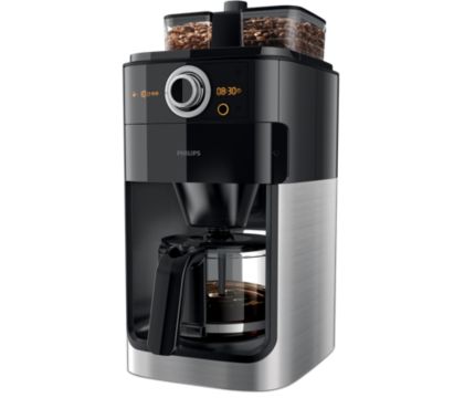 Philips Coffee Machine, Grind and Brew, 1.2L, 1000W, Black Metal - eXtra  Saudi