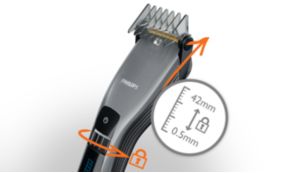 Easy to select and lock in 41 length settings - 0.5 to 42 mm