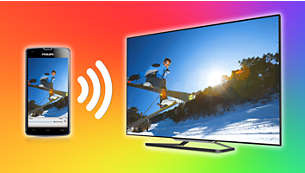 Bezprzewodowe udostępnianie treści z telefonu na ekranie telewizora Philips Smart TV