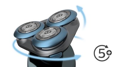 5 directional contour following for a comfortable shave