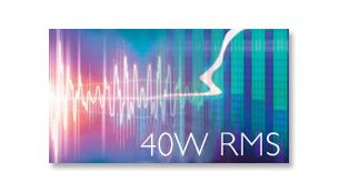 Celkový výstupní výkon 40 W RMS