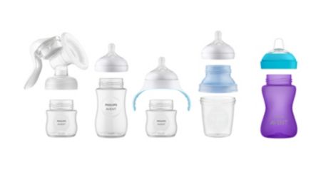 Philips Avent Natural Response practice cup and baby bottle