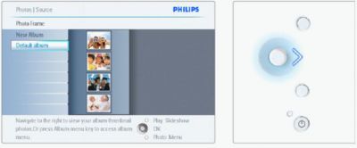 Menu of Philips Photo Frame