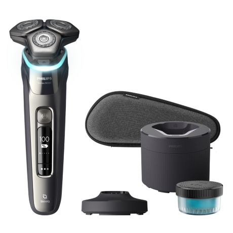 S9974/55 Shaver series 9000 Elektrisk shaver til våd og tør barbering med SkinIQ