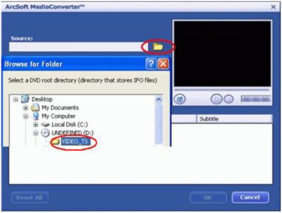Selecting the files in Media Converter