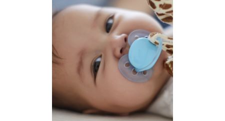 Animal en peluche douce avec sucette ultradouce