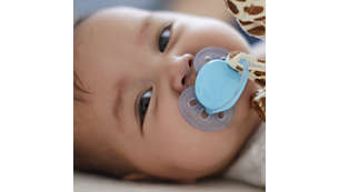 Cuddly soft plush toy included with ultra soft pacifier