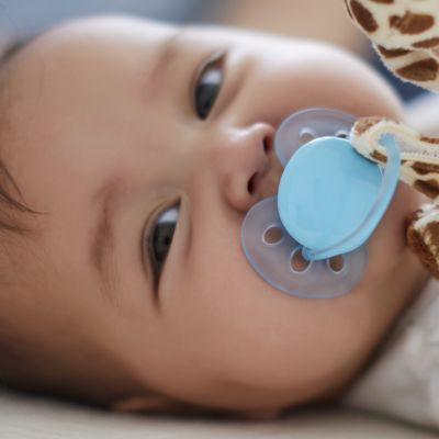 Cuddly soft plush toy included with ultra soft pacifier