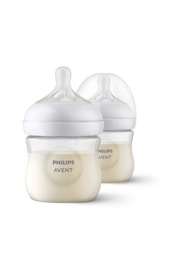 Biberon en verre naturel Philips Avent avec tétine à réponse naturelle, 4  oz, 1 paquet, SCY910 / 01