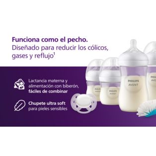 Avent Natural Response Pack 4 biberones, chupete, cepillo