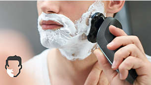 Get a convenient dry shave or a more comfortable wet shave