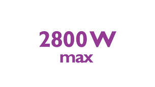 2800 W strijkijzer voor snel opwarmen en krachtige prestaties