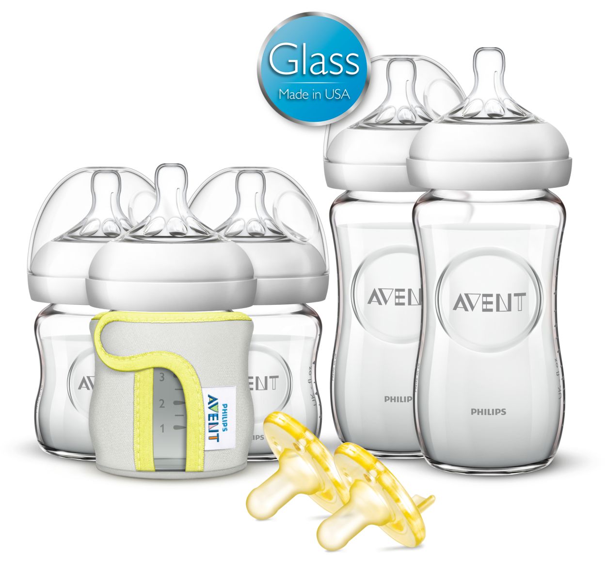 Philips Avent Glass Natural Baby Bottle, Made in USA