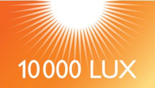 10,000 lux light intensity