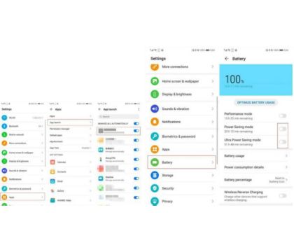 Apps, app launch and battery