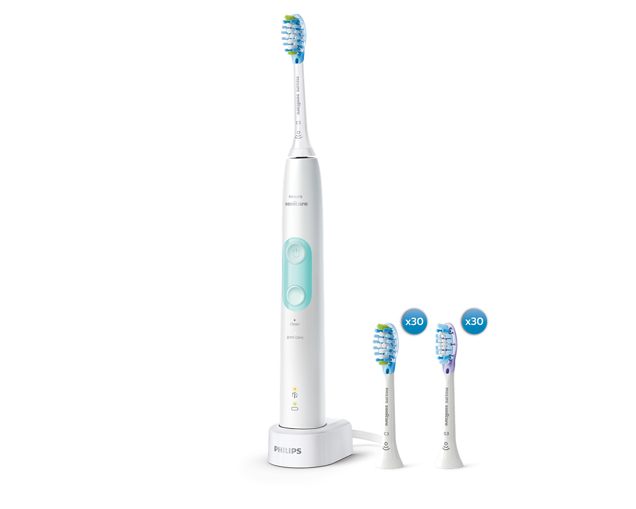 Kit d'essai ProtectiveClean 4700 Brosse à dents électrique et 60 têtes de brosse HX6481/50 | Sonicare Kit d'essai ProtectiveClean 4700 Brosse à dents électrique et 60 têtes de brosse HX6481/50 | Sonicare
