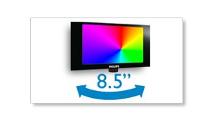 8.5" swivel color LCD panel for improved viewing flexibility