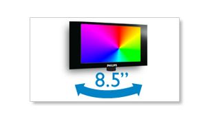 จอ LCD สีหมุนได้รอบตัว ขนาด 8.5" เพื่อความสะดวกสบายในการรับชมยิ่งกว่าเดิม