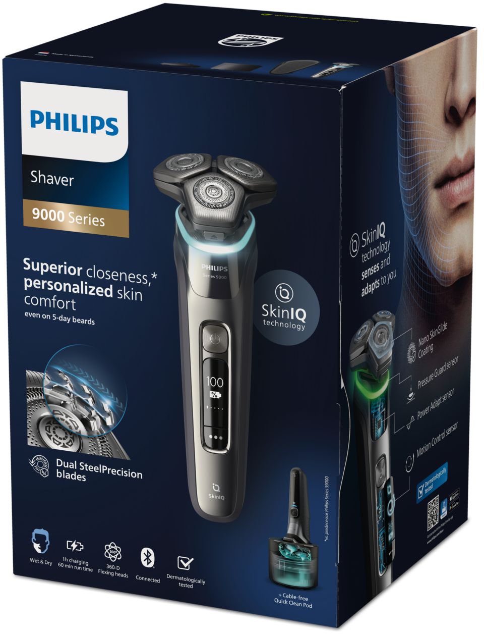脱毛・除毛 PHILIPS Shaver 9000 Series SkinIQ Philips Series 9000 SkinIQ Shaver, S9985/50 - Men's Shaving & Grooming