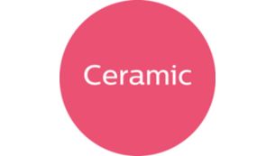 Ceramic plates for smooth gliding and straight hair