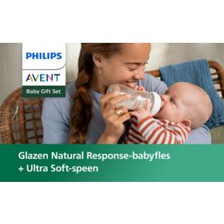 Avent Natural Response Glazen cadeauset voor pasgeboren baby's