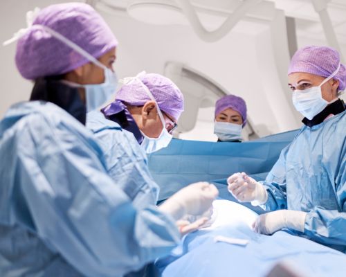 Doctors operating
