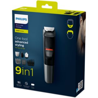 Multigroom series 5000 9-in-1, gezicht en haar