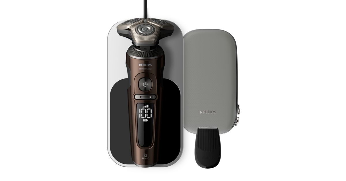 Shaver S9000 Prestige Wet & Dry Electric shaver with SkinIQ SP9870