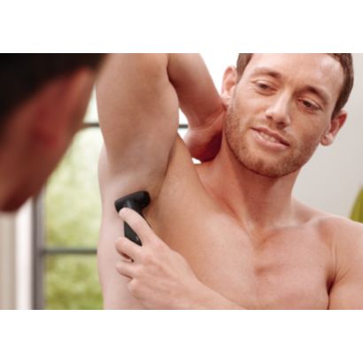 Trim and shave below the neck