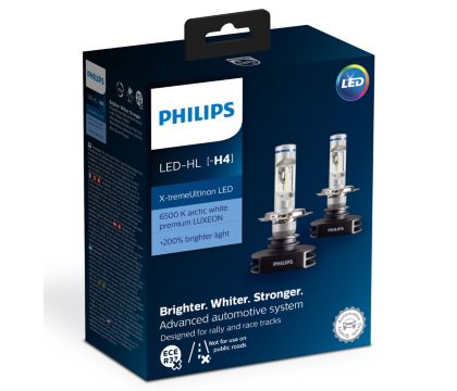 Philips h4 led x-treme ultinon 6200K + 160% 12V 11342ULWX2 - Ricambi Auto  GAutopartsProdotto