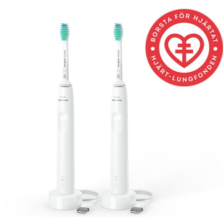 HX3675/13 Philips Sonicare 3100 series 2x Sonisk eltandborste - Vit