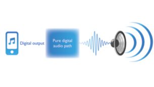 Pure digital processing for pure signal through audio chain