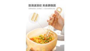 食品级硅胶筷头 防滑波浪纹更省力