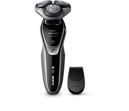 Philips Norelco Cortadora de barba y cortapelos serie 5500, eléctrica,  inalámbrica, de una pasada y cortadora de pelo con función lavable para una