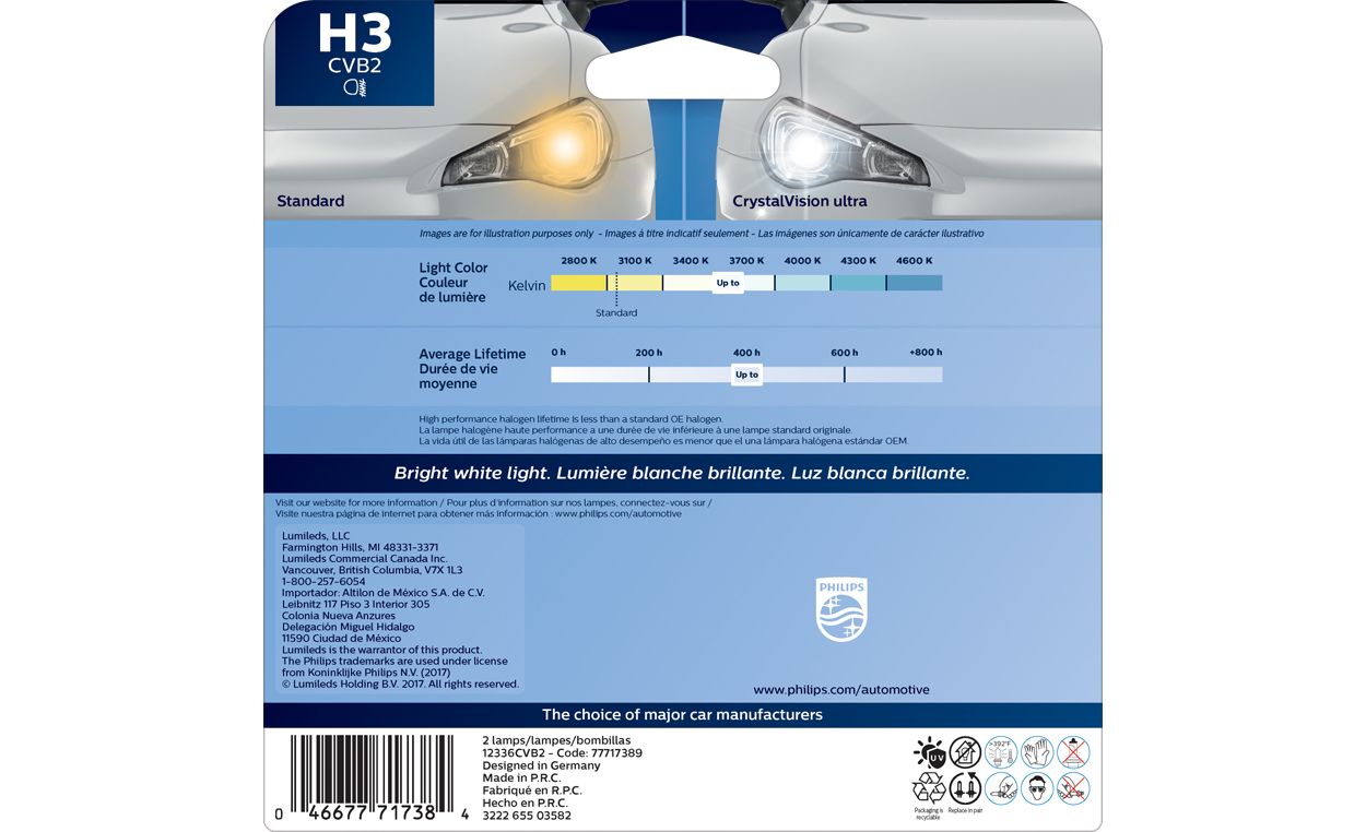 CrystalVision ultra upgrade headlight bulb 12336CVB2 | Philips