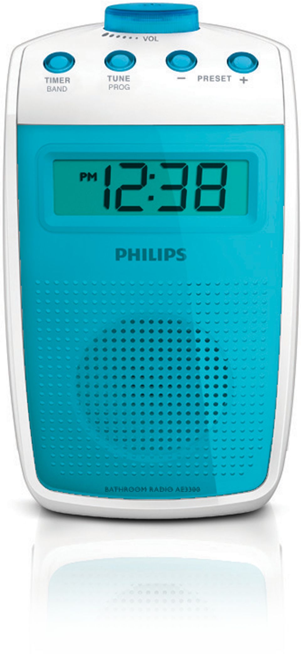 Radio ducha pila digital reloj