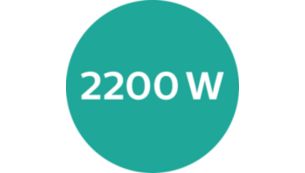 2200 W – didelė džiovinimo galia