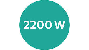 2200 W – didelė džiovinimo galia